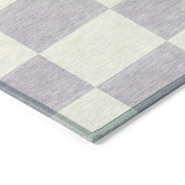 HomeRoots 10' Durable Lavender & Ivory Geometric Washable Area Rug for Indoor & Outdoor Spaces, Stain-Resistant 660714