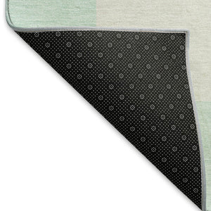 HomeRoots 9' X 12' Stylish Mint Green & Ivory Geometric Area Rug - Washable, Durable, Indoor/Outdoor Use! 660719