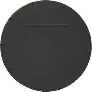 Meridian Furniture Avara Handcrafted Twisted Iron Round Mirror with Antique Brass Finish for Entryway 66071Gold-M24
