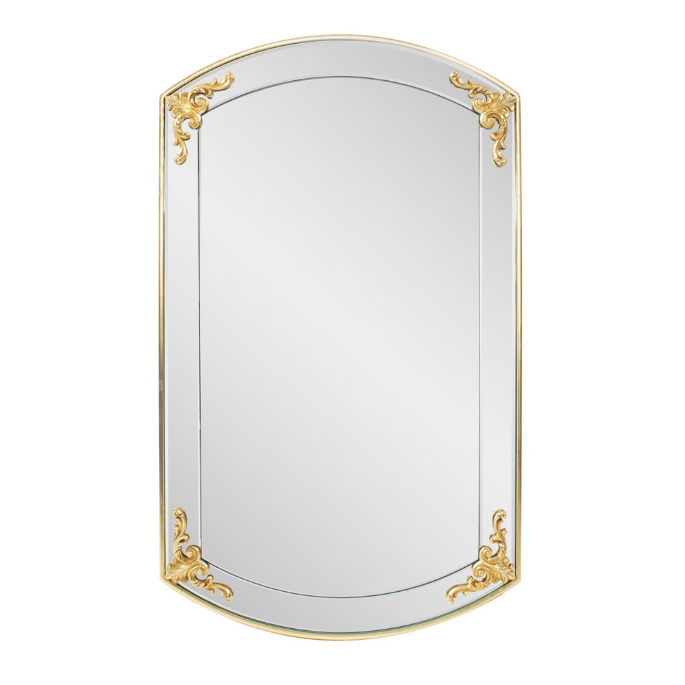 Howard Elliott Brockwell Gold Gilded Vanity Mirror - Elegant Dual-hanging Design With Beveled Edges & Luxe Accents Gold Polyurethane,Polyresin 66072-howard-elliott