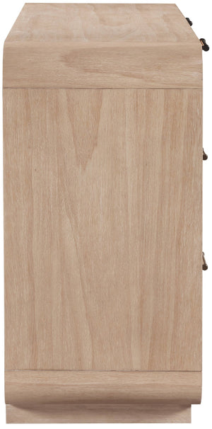 Meridian Furniture Windsor Solid Wood Dresser with Cane Panels Mid-century Style for Bedroom Storage and Warmth Natural 66072Natural-D
