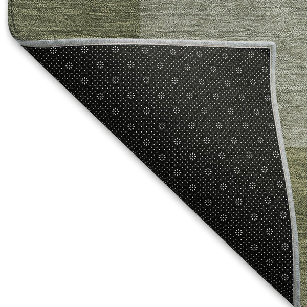 HomeRoots 10' Modern Olive Green & Gray Geometric Washable Indoor/Outdoor Area Rug – Durable & Stylish Design 660732