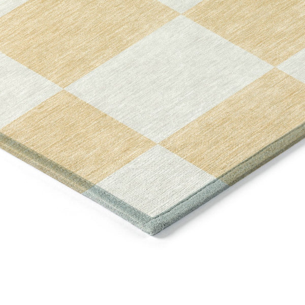 HomeRoots 8' X 10' Peach Beige Geometric Area Rug – Washable, Durable, Indoor-Outdoor Design for Modern Spaces! 660736