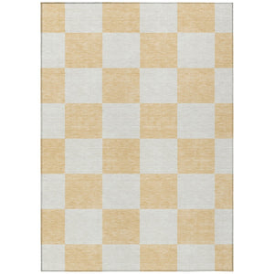 HomeRoots 9' Modern Peach & Beige Geometric Washable Area Rug – Stylish, Durable Design for Indoor & Outdoor Use 660737