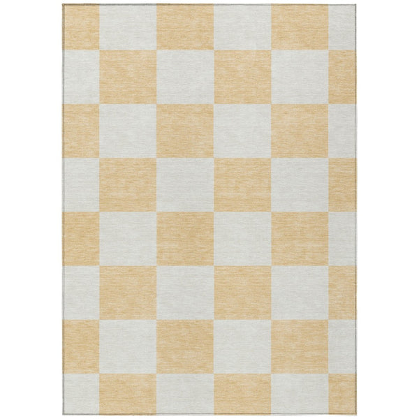 HomeRoots 9' Modern Peach & Beige Geometric Washable Area Rug – Stylish, Durable Design for Indoor & Outdoor Use 660737