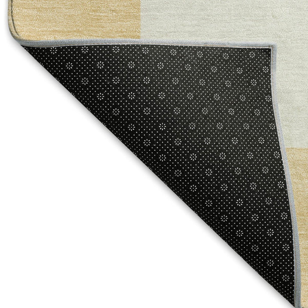 HomeRoots 9' Modern Peach & Beige Geometric Washable Area Rug – Stylish, Durable Design for Indoor & Outdoor Use 660737