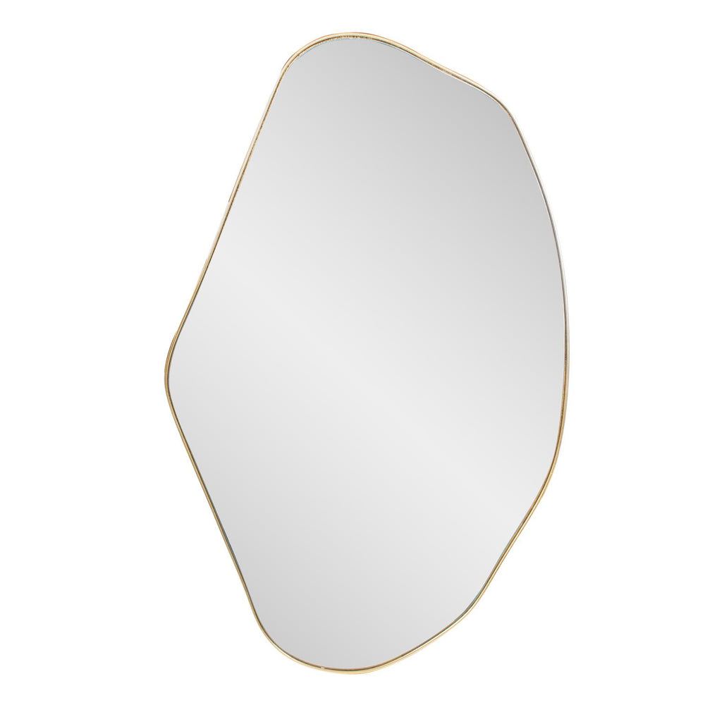Howard Elliott Azurite Mirror - Irregular Shaped Frame With Glamorous Brassy Gold Tone For Sophisticated Spaces Gold Mdf 66074-howard-elliott
