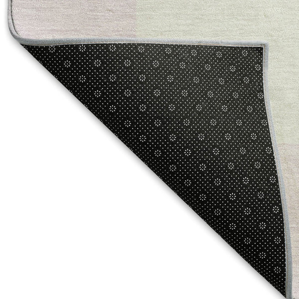 HomeRoots 8' Pink and Ivory Geometric Washable Area Rug – Durable, Stylish, Perfect for Indoor & Outdoor Use! 660741