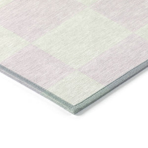 HomeRoots 8' Pink and Ivory Geometric Washable Area Rug – Durable, Stylish, Perfect for Indoor & Outdoor Use! 660741
