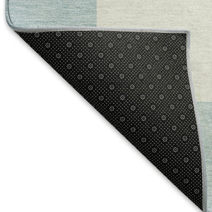 HomeRoots 8' Sky Blue Geometric Round Area Rug - Durable, Washable, Perfect for Indoor & Outdoor Spaces! 660753