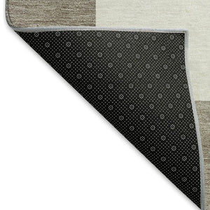 HomeRoots 9' X 12' Stylish Taupe and Ivory Geometric Washable Area Rug - Perfect for Indoor and Outdoor Use! 660761