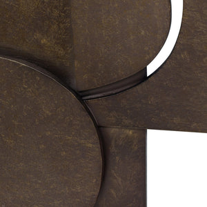 Meridian Furniture Nuvori Geometric 3d Sculptural Mdf Wall Art Relief Decor for Modern Living Interiors Brown 66076Brown