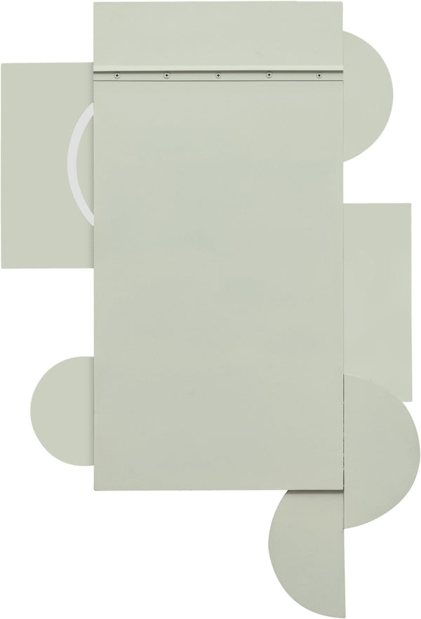 Meridian Furniture Nuvori Geometric 3d Sculptural Mdf Wall Art Relief Decor for Modern Living Interiors Cream 66076Cream