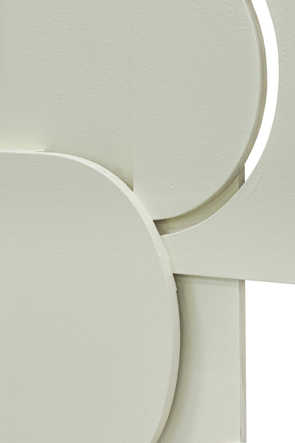 Meridian Furniture Nuvori Geometric 3d Sculptural Mdf Wall Art Relief Decor for Modern Living Interiors Cream 66076Cream