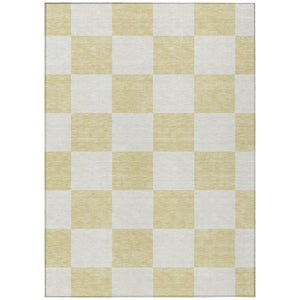 HomeRoots 10' Wheat & Beige Geometric Area Rug - Washable, Durable, Stylish for Indoor & Outdoor Spaces! 660774