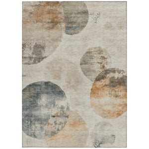 HomeRoots 8' X 10' Beige Khaki & Ivory Abstract Area Rug - Durable, Washable Design for Indoor & Outdoor Spaces 660784