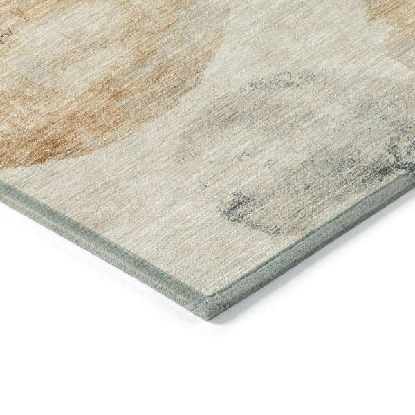 HomeRoots 8' X 10' Beige Khaki & Ivory Abstract Area Rug - Durable, Washable Design for Indoor & Outdoor Spaces 660784