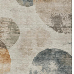 HomeRoots 10' Abstract Washable Indoor/Outdoor Area Rug in Beige Khaki & Ivory – Durable, Stylish, Versatile! 660786