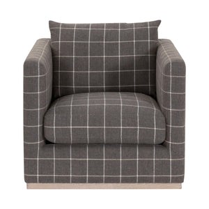 Essentials for Living Siena Plinth Base Swivel Club Chair 6608.WSTL/NG