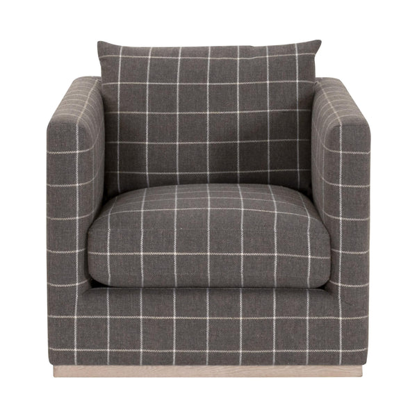 Essentials for Living Siena Plinth Base Swivel Club Chair 6608.WSTL/NG