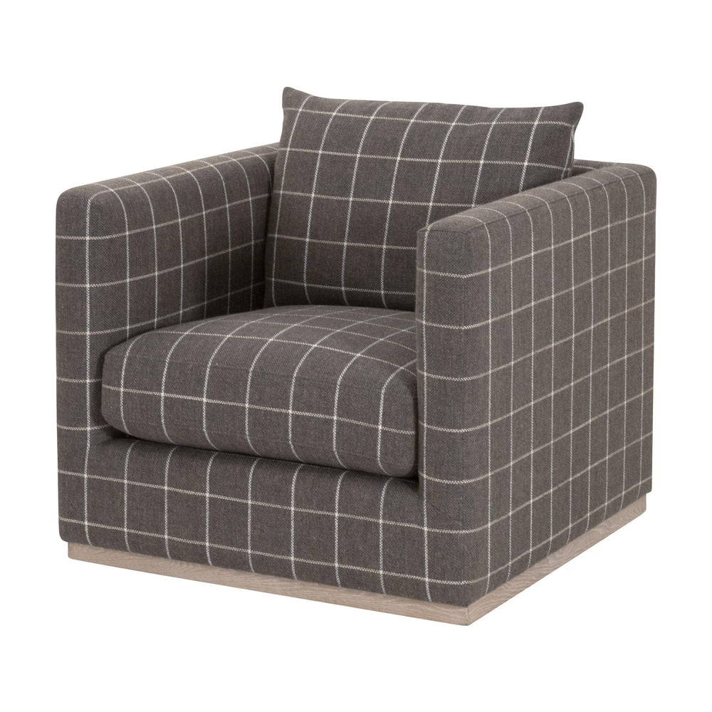 Essentials for Living Siena Plinth Base Swivel Club Chair 6608.WSTL/NG