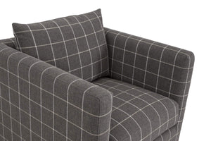 Essentials for Living Siena Plinth Base Swivel Club Chair 6608.WSTL/NG