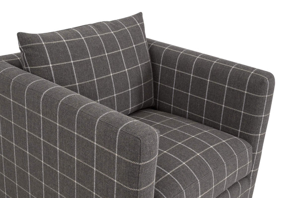 Essentials for Living Siena Plinth Base Swivel Club Chair 6608.WSTL/NG