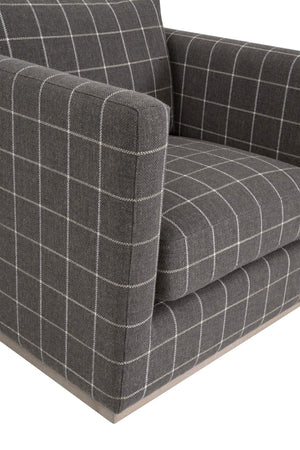 Essentials for Living Siena Plinth Base Swivel Club Chair 6608.WSTL/NG