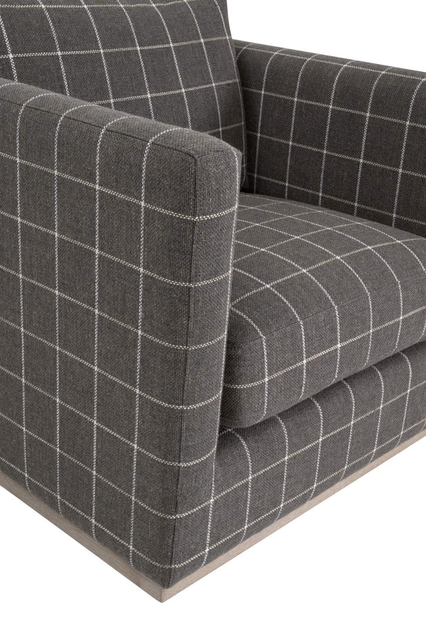 Essentials for Living Siena Plinth Base Swivel Club Chair 6608.WSTL/NG