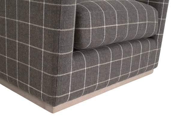 Essentials for Living Siena Plinth Base Swivel Club Chair 6608.WSTL/NG