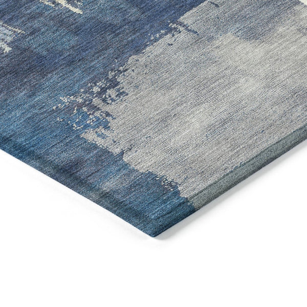 HomeRoots 10' Blue and Ivory Abstract Indoor Outdoor Area Rug – Washable, Durable, and Stylish for Any Space! 660816