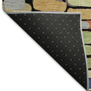 HomeRoots 10' Abstract Washable Indoor Outdoor Area Rug in Black, Green, and Blue - Durable & Stylish Décor 660888