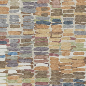 HomeRoots 5' X 8' Copper, White & Gray Abstract Rug - Stylish, Washable Indoor/Outdoor Design for Any Space! 660896
