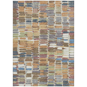 HomeRoots 10' Copper, White & Gray Abstract Washable Area Rug - Durable Indoor/Outdoor Design for Every Space 660900