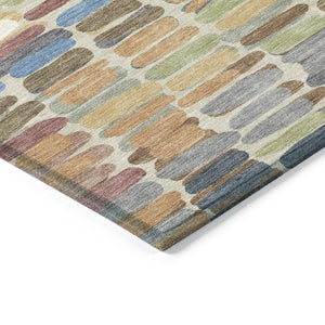HomeRoots 10' Copper, White & Gray Abstract Washable Area Rug - Durable Indoor/Outdoor Design for Every Space 660900