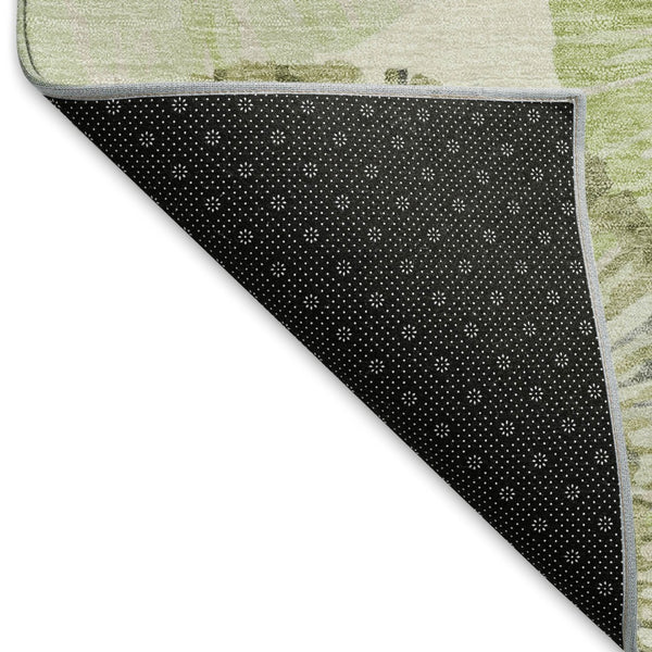 HomeRoots 8' X 10' Artichoke Green Abstract Washable Area Rug - Modern Design for Indoor & Outdoor Spaces 660988