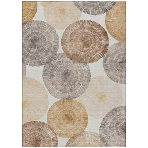 HomeRoots 10' Copper Ivory & Gray Abstract Washable Area Rug - Indoor/Outdoor Heavy-Duty Design for Style & Durability 660996