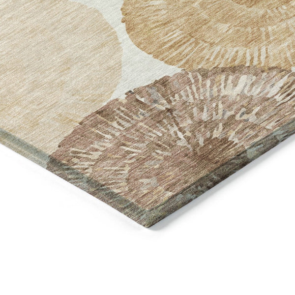 HomeRoots 10' Copper Ivory & Gray Abstract Washable Area Rug - Indoor/Outdoor Heavy-Duty Design for Style & Durability 660996