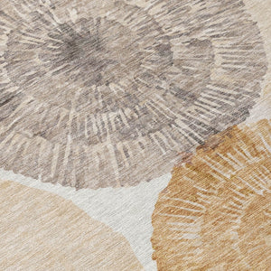 HomeRoots 10' Copper Ivory & Gray Abstract Washable Area Rug - Indoor/Outdoor Heavy-Duty Design for Style & Durability 660996