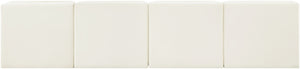 Meridian Furniture Rummi Four Piece Modular Sofa Channel Tufted Cream Velvet for Modern Living Rooms 660Cream-S116