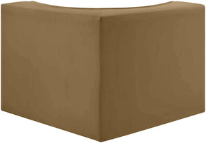 Meridian Furniture Rummi Channel Tufted Velvet Modular Chair for Modern and Contemporary Living Rooms Saddle Corner 660Saddle-Corner