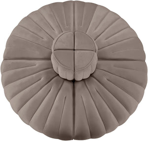 Meridian Furniture Rummi Modular Sofa with Channel Tufted Velvet and Solid Wood Frame for Lounge Spaces 660Taupe-4RC