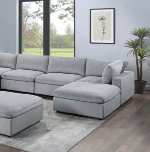 English Elm Dark Gray 8-Piece Modular Sectional Set With Corduroy Upholstery For Stylish Living Room Comfort B011S01333