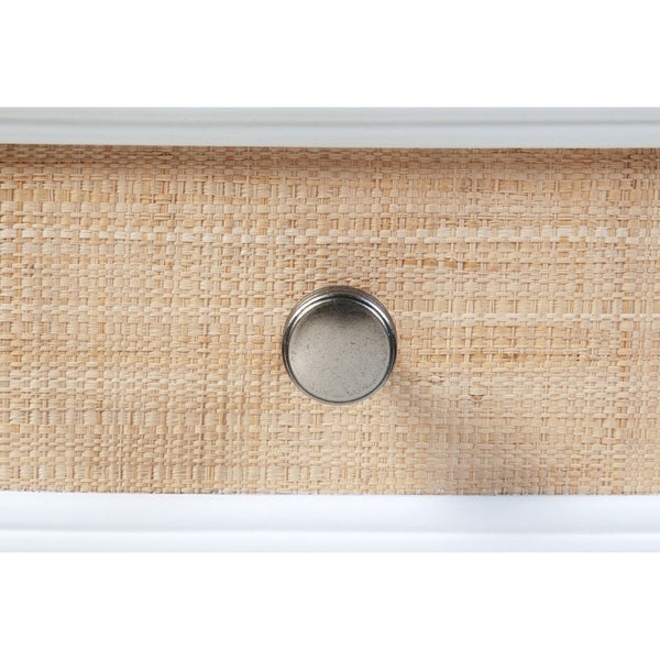 English Elm Talia Rattan Front Nightstand with Open Shelf White Coastal Bedroom Storage B062P440321