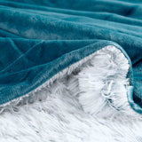 Intelligent Design Emma Casual Shaggy Faux Fur Throw ID50-1604 Teal