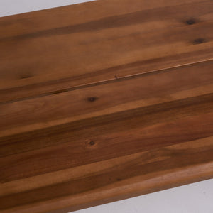English Elm Christopher Knight Home® - ZION Rustic Teak Acacia Wood and Powder-Coated Iron Bench for Patio — Durable 50.5" Outdoor Seating 60390.00