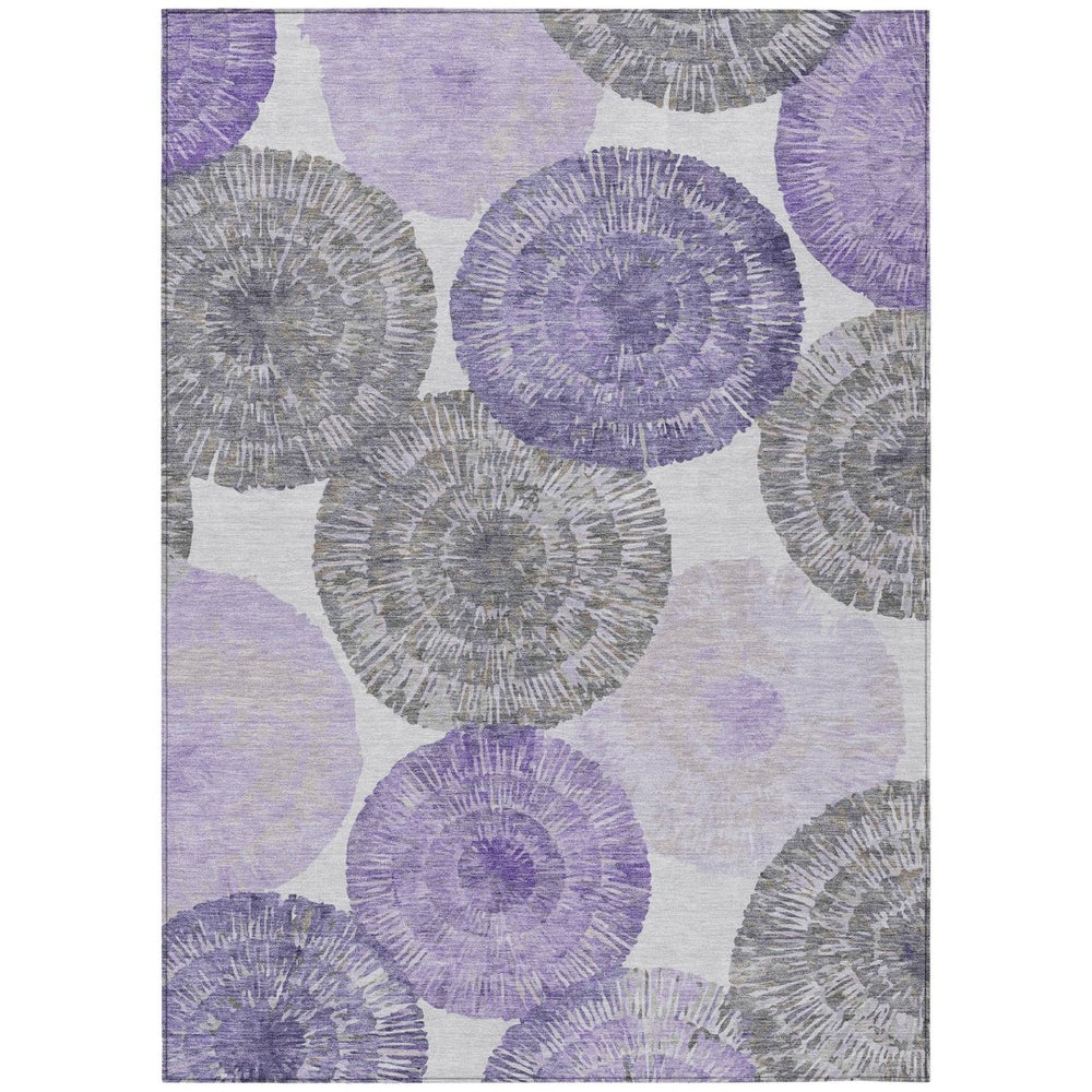 HomeRoots 10' Abstract Area Rug in Plum, Ivory & Khaki – Stylish, Stain-Resistant, Indoor-Outdoor Durability! 661014