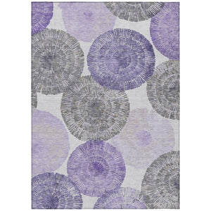 HomeRoots 10' Abstract Area Rug in Plum, Ivory & Khaki – Stylish, Stain-Resistant, Indoor-Outdoor Durability! 661014