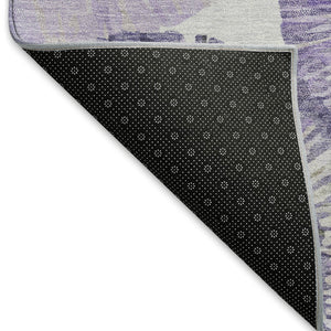 HomeRoots 10' Abstract Area Rug in Plum, Ivory & Khaki – Stylish, Stain-Resistant, Indoor-Outdoor Durability! 661014