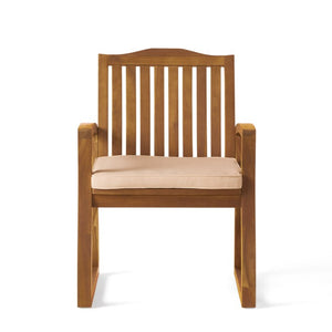 English Elm 9‑Piece Acacia Wood Outdoor Dining Set Seats Eight with Slatted Chairs and Cushions 66105_57217.00ACA4